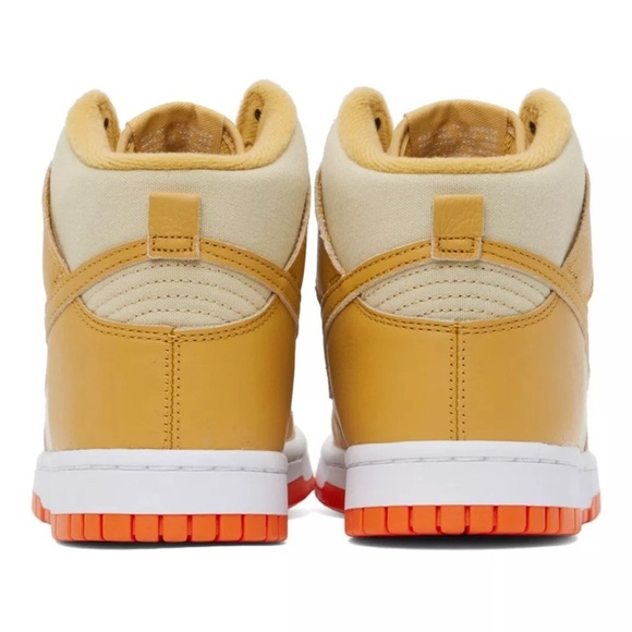 Nike Dunk Hi Retro PRM Shoes Wheat Team Gold White DV7215-700 Men's Sizes NEW 11 - Picture 4 of 5